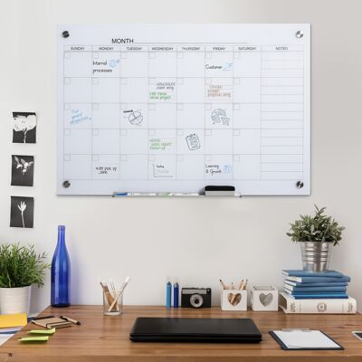 ACIRIHO Tableau Blanc Calendrier 90 X 60 Cm Calendrier Mural Avec Porte-stylos Effaçable À Sec Planificateur Hebdomadaire Avec 4 Stylos, Gomme, Calendrier Mensuel Pour Bureau École Cuisine Domicile - Publicité ACIRIHO Tableau Blanc Calendrier 90 X 60 Cm Calendrier Mural Avec Porte-stylos Effaçable À Sec Planificateur Hebdomadaire Avec 4 Stylos, Gomme, Calendrier Mensuel Pour Bureau École Cuisine Domicile - Publicité