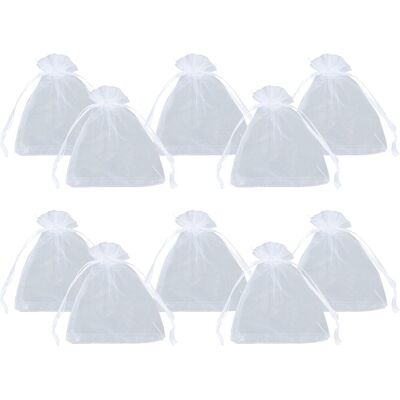 AHLSEN Bravix 100pcs Pochettes En Organza Blanc 10x12cm Sacs En Organza Transparent Avec Cordon De Serrage Pour Petits Objets Cadeaux Bijoux Emballage Et Organisation - Publicité AHLSEN Bravix 100pcs Pochettes En Organza Blanc 10x12cm Sacs En Organza Transparent Avec Cordon De Serrage Pour Petits Objets Cadeaux Bijoux Emballage Et Organisation - Publicité