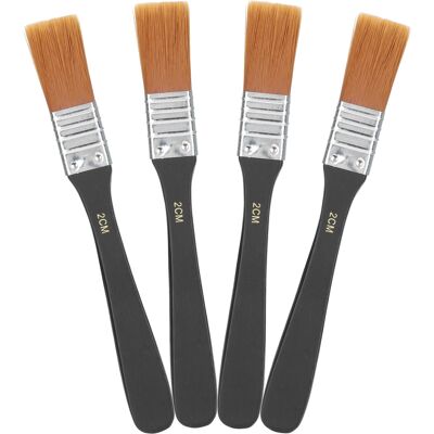 LBVIE Lot De 4 Pinceaux En Nylon De 2 Cm (0,8 Po), Outils Professionnels Pour Artistes, Pour Peinture À La Gouache, Acrylique Et À L'Huile. Publicité LBVIE Lot De 4 Pinceaux En Nylon De 2 Cm (0,8 Po), Outils Professionnels Pour Artistes, Pour Peinture À La Gouache, Acrylique Et À L'Huile. Publicité