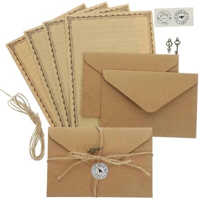 LISATR Kits De Papier À Lettres Rétro Et D'Enveloppes, Format A5, Avec Insert Pour Bloc-notes De Voyage.-21x14.8x0.1cm-as Shown 1 - Publicité LISATR Kits De Papier À Lettres Rétro Et D'Enveloppes, Format A5, Avec Insert Pour Bloc-notes De Voyage.-21x14.8x0.1cm-as Shown 1 - Publicité