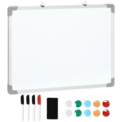 OEM Tableau Blanc Magnétique 60 X 1,8 X 45 Cm Avec 4 Marqueurs, 1 Effaceur, 10 Aimants, Chevalet Et Support Mural - Publicité OEM Tableau Blanc Magnétique 60 X 1,8 X 45 Cm Avec 4 Marqueurs, 1 Effaceur, 10 Aimants, Chevalet Et Support Mural - Publicité