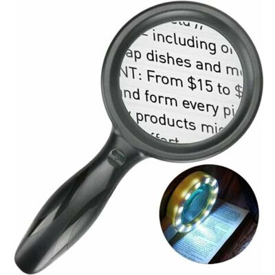 Bunthaus Loupe De Lecture 30x 60x, Loupe Lumineuse Rechargeable Avec 33 Led, Loupe À Intensité Variable Pour Personnes Âgées, Journaux, Travaux Manuels, Examens, Livres Et Carte Du Monde, Noir - Publicité Bunthaus Loupe De Lecture 30x 60x, Loupe Lumineuse Rechargeable Avec 33 Led, Loupe À Intensité Variable Pour Personnes Âgées, Journaux, Travaux Manuels, Examens, Livres Et Carte Du Monde, Noir - Publicité