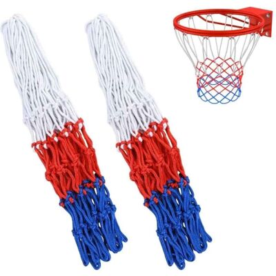 OEM 2 Pièces Filet De Basket Ball En Nylon Résistant Filet Panier Basket Exterieur Adapté Aux Sports D'Intérieur En Plein Air De Terrain De Jeu Scolaire - Publicité OEM 2 Pièces Filet De Basket Ball En Nylon Résistant Filet Panier Basket Exterieur Adapté Aux Sports D'Intérieur En Plein Air De Terrain De Jeu Scolaire - Publicité