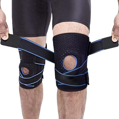 OEM Genouillère - Genouillère Rotulienne Et Ligamentaire Réglable Avec Stabilisateurs Latéraux Et Coussinets De Gel Pour La Course, Le Volley-ball Et Le Football - Publicité OEM Genouillère - Genouillère Rotulienne Et Ligamentaire Réglable Avec Stabilisateurs Latéraux Et Coussinets De Gel Pour La Course, Le Volley-ball Et Le Football - Publicité