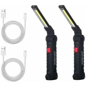 AIMOONSA 2 X Lampe De Travail Cob Baladeuse Led Rechargeable Lampe Atelier Cob Torche Lampe De Poche Lampe De Travail Baladeuse Led Avec Base Magntique Lampe D'inspection Pour Randonne, Camping - Publicité AIMOONSA 2 X Lampe De Travail Cob Baladeuse Led Rechargeable Lampe Atelier Cob Torche Lampe De Poche Lampe De Travail Baladeuse Led Avec Base Magntique Lampe D'inspection Pour Randonne, Camping - Publicité