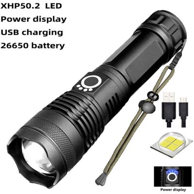BRINSEA Lampe Torche Led Ultra Puissante, 12000 Lumens Lampe De Poche Rechargeable, Xhp70.2 Lampe Tactique, Ip67 Étanche, 5 Modes Usb Torche, Pour Camping Randonnée Urgence (avec 5000mah Batterie) - Publicité BRINSEA Lampe Torche Led Ultra Puissante, 12000 Lumens Lampe De Poche Rechargeable, Xhp70.2 Lampe Tactique, Ip67 Étanche, 5 Modes Usb Torche, Pour Camping Randonnée Urgence (avec 5000mah Batterie) - Publicité