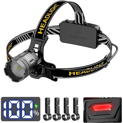 OEM Lampe Frontale, Lampe Frontale Rechargeable, Super Lumineuse, 30 000 Lumens, 3 Modes D'Éclairage, Lampe D'Affichage, Lampe Mains Libres, Convient Pour Le Travail, Le Camping, La Course À Pie - Publicité OEM Lampe Frontale, Lampe Frontale Rechargeable, Super Lumineuse, 30 000 Lumens, 3 Modes D'Éclairage, Lampe D'Affichage, Lampe Mains Libres, Convient Pour Le Travail, Le Camping, La Course À Pie - Publicité