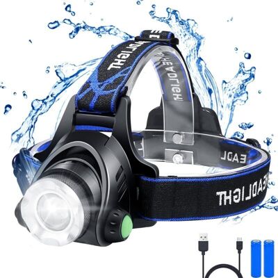 Scotch Lampe Frontale Rechargeable Led,torche Frontale Ip64 Étanche Zoomable 3 Modes Avec Câble Usb 2 Piles 18650 Avec Voyant Lumineux Pour Camping,pêche,vélo,randonnée - Publicité Scotch Lampe Frontale Rechargeable Led,torche Frontale Ip64 Étanche Zoomable 3 Modes Avec Câble Usb 2 Piles 18650 Avec Voyant Lumineux Pour Camping,pêche,vélo,randonnée - Publicité