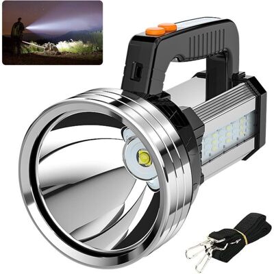 Melissa Lampe Torche Led Ultra Puissante Rechargeable, Lampe De Poche Rechargeable 10000mah, 2000lm, Portée De 800m, 6 Modes D'Éclairage, Ipx4, Ultra-portable Pour Camping, Vélo, Randonnée [classe Énergétique - Publicité Melissa Lampe Torche Led Ultra Puissante Rechargeable, Lampe De Poche Rechargeable 10000mah, 2000lm, Portée De 800m, 6 Modes D'Éclairage, Ipx4, Ultra-portable Pour Camping, Vélo, Randonnée [classe Énergétique - Publicité