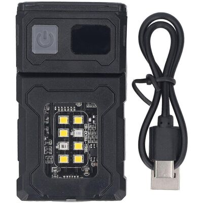 FLAMMKRAFT Lampe Torche Cob Led Magnétique Rechargeable Usb Haute Luminosité, Tête De Lampe Rotative Et Portable - Publicité FLAMMKRAFT Lampe Torche Cob Led Magnétique Rechargeable Usb Haute Luminosité, Tête De Lampe Rotative Et Portable - Publicité