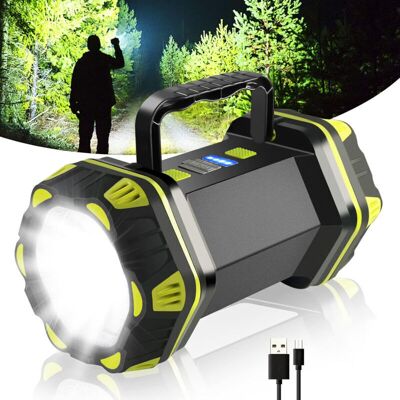 Scotch Lampe Torche Puissante, Lanterne De Camping Rechargeable À Led, 8 Modes, Lampes De Tente Multifonctions, Batterie Externe, Phare Étanche Ipx4, Câble Usb Inclus - Publicité Scotch Lampe Torche Puissante, Lanterne De Camping Rechargeable À Led, 8 Modes, Lampes De Tente Multifonctions, Batterie Externe, Phare Étanche Ipx4, Câble Usb Inclus - Publicité