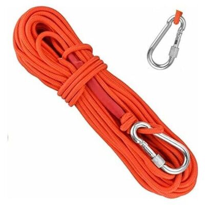 Melissa Corde Tressée En Polypropylène Cordes D'Escalade 20m Avec Mousqueton Protection Uv Anti-moisissure Anti-corrosion Multifonctionnel Pour Pêche Alpinisme Camping Sauvetage Randonnée - Orange,debuns - Publicité Melissa Corde Tressée En Polypropylène Cordes D'Escalade 20m Avec Mousqueton Protection Uv Anti-moisissure Anti-corrosion Multifonctionnel Pour Pêche Alpinisme Camping Sauvetage Randonnée - Orange,debuns - Publicité