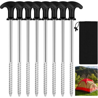 Vision Lot De 8 Piquets De Tente À Visser, Ancrages Au Sol De 21 Cm, Piquets De Camping En Métal Robuste, Ancrages Au Sol Pour Tentes En Bâche, Tentes De Jardin Et Tentes De Camping - Publicité Vision Lot De 8 Piquets De Tente À Visser, Ancrages Au Sol De 21 Cm, Piquets De Camping En Métal Robuste, Ancrages Au Sol Pour Tentes En Bâche, Tentes De Jardin Et Tentes De Camping - Publicité