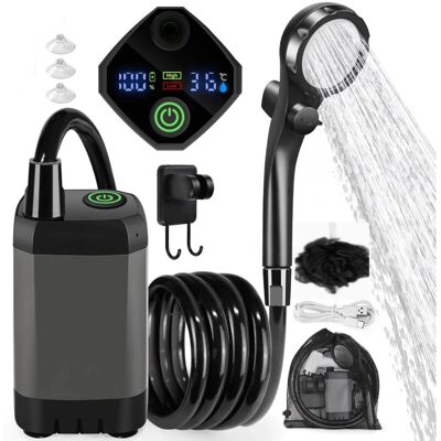 Melissa Ersandy – Douche Portable Extérieure 6000mah – 4 Modes De Pulvérisation – Affichage Led – Fonctionnement Silencieux – Pour Camping Et Randonnée - 6000ma - Publicité Melissa Ersandy – Douche Portable Extérieure 6000mah – 4 Modes De Pulvérisation – Affichage Led – Fonctionnement Silencieux – Pour Camping Et Randonnée - 6000ma - Publicité