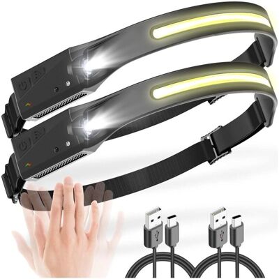 MOXIE Lampe Frontale Rechargeable, 2 Brillant 350 Lumens Et 5 Modes D'Éclairage 1200mah Lampe Frontale Led Ultra Puissante, 230° Grand Angle Ipx4 Légers Lampe Frontale Pour Pêche, Camping - Publicité MOXIE Lampe Frontale Rechargeable, 2 Brillant 350 Lumens Et 5 Modes D'Éclairage 1200mah Lampe Frontale Led Ultra Puissante, 230° Grand Angle Ipx4 Légers Lampe Frontale Pour Pêche, Camping - Publicité