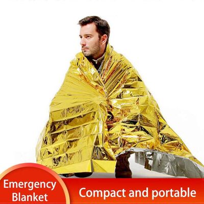 FLAMMKRAFT Couverture De Survie Thermique Imperméable Pour Camping, Tente Et Urgence Extérieure – Équipement D’urgence Portable Et Réfléchissant. Publicité FLAMMKRAFT Couverture De Survie Thermique Imperméable Pour Camping, Tente Et Urgence Extérieure – Équipement D’urgence Portable Et Réfléchissant. Publicité