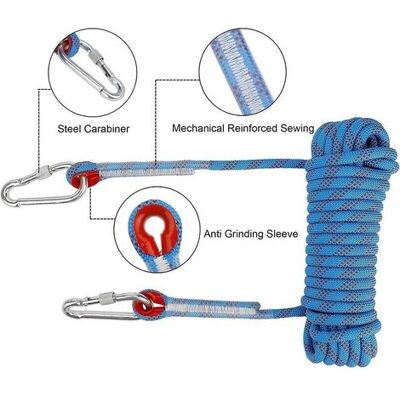 OEM Corde D'Escalade Avec Mousqueton De Sécurité Statique 10mm Corde D'Alpinisme Polyester Sauvetage Pour Randonnée Alpinisme Montagne 10m-dpzo - Publicité OEM Corde D'Escalade Avec Mousqueton De Sécurité Statique 10mm Corde D'Alpinisme Polyester Sauvetage Pour Randonnée Alpinisme Montagne 10m-dpzo - Publicité