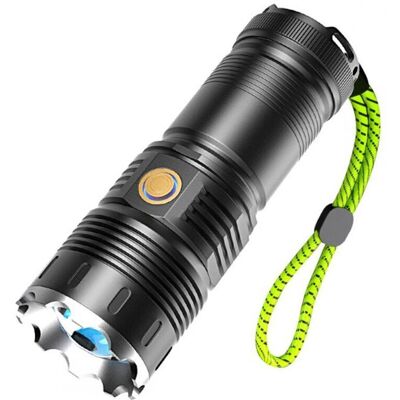 Scotch Lampe Torche Rechargeable En Alliage D'Aluminium 30 W Haute Luminosité, Puissante Lampe Torche Led Avec Zoom, Idéale Pour Le Camping, La Randonnée Et Les Urgences - Publicité Scotch Lampe Torche Rechargeable En Alliage D'Aluminium 30 W Haute Luminosité, Puissante Lampe Torche Led Avec Zoom, Idéale Pour Le Camping, La Randonnée Et Les Urgences - Publicité