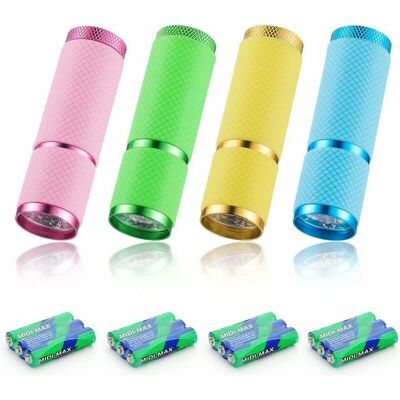 Melissa 4 Pcs Mini Lampe De Poche, Lampe Torche Led, Lampe De Poche Enfant Avec Poignée Fluorescente Pour Camping Lecture Promenade Randonnée Travail Comprend 12 Piles - Publicité Melissa 4 Pcs Mini Lampe De Poche, Lampe Torche Led, Lampe De Poche Enfant Avec Poignée Fluorescente Pour Camping Lecture Promenade Randonnée Travail Comprend 12 Piles - Publicité
