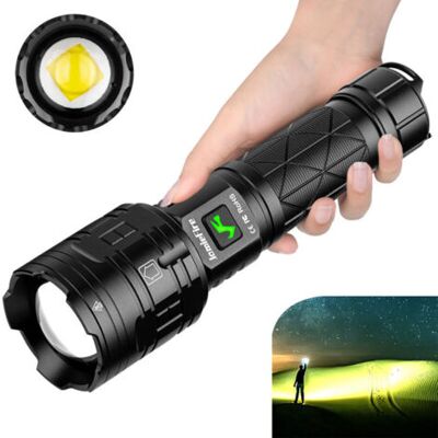 ABYSSE Lampe Torche,lampe De Poche Led Forte Lumière Usb Rechargeable Zoom Camping Lampe De Poche Portable - Publicité ABYSSE Lampe Torche,lampe De Poche Led Forte Lumière Usb Rechargeable Zoom Camping Lampe De Poche Portable - Publicité