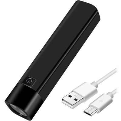 MOXIE Lampe Torche Led Usb Rechargeable 350 Lumens Lampe De Poche Mini Banque De Puissance Battery 1200 Mah 18650 Ultra Puissante Feu De Côté Torches(noir) - Publicité MOXIE Lampe Torche Led Usb Rechargeable 350 Lumens Lampe De Poche Mini Banque De Puissance Battery 1200 Mah 18650 Ultra Puissante Feu De Côté Torches(noir) - Publicité