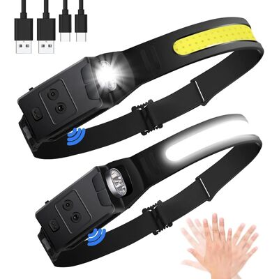 OEM Lampe Frontale Rechargeable, Super Lumineux 230° Grand Angle Lampe Frontale Led Ultra Puissante, Torche Frontale Étanche Avec 6 Modes D’éclairage & Détecteur De Mouvement Pour Camping, Pêche, Jogging - Publicité OEM Lampe Frontale Rechargeable, Super Lumineux 230° Grand Angle Lampe Frontale Led Ultra Puissante, Torche Frontale Étanche Avec 6 Modes D’éclairage & Détecteur De Mouvement Pour Camping, Pêche, Jogging - Publicité