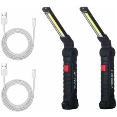 SCORPIO 2 X Lampe De Travail Cob Baladeuse Led Rechargeable Lampe Atelier Cob Torche Lampe De Poche Lampe De Travail Baladeuse Led Avec Base Magntique Lampe D'inspection Pour Randonne, Camping - Publicité SCORPIO 2 X Lampe De Travail Cob Baladeuse Led Rechargeable Lampe Atelier Cob Torche Lampe De Poche Lampe De Travail Baladeuse Led Avec Base Magntique Lampe D'inspection Pour Randonne, Camping - Publicité