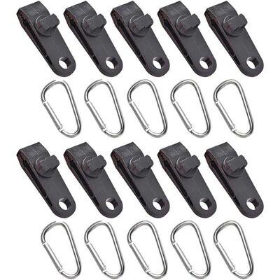 MOXIE 10pcs Tarp Clips Auvent Pince, Multipurpose Heavy Duty Tarp Clips Avec Conception De Pince De Verrouillage Pour Camping En Plein Air, Tente, Auvent, Bannière Serrer - Publicité MOXIE 10pcs Tarp Clips Auvent Pince, Multipurpose Heavy Duty Tarp Clips Avec Conception De Pince De Verrouillage Pour Camping En Plein Air, Tente, Auvent, Bannière Serrer - Publicité