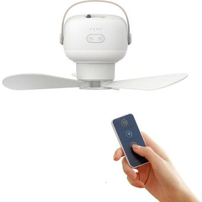 FLAMMKRAFT Ventilateur Suspendu Rechargeable Avec Télécommande Et Lampe De Camping Pour Tente - 3600 Mah - Blanc - Publicité FLAMMKRAFT Ventilateur Suspendu Rechargeable Avec Télécommande Et Lampe De Camping Pour Tente - 3600 Mah - Blanc - Publicité