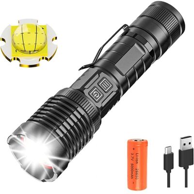 OEM Lampe Torche Led Xhp99 20000 Lumens Super Lumineuse Tactique - 5 Modes Zoom - Rechargeable Usb - Pour Camping, Randonnée, Urgences Extérieur-dou - Publicité OEM Lampe Torche Led Xhp99 20000 Lumens Super Lumineuse Tactique - 5 Modes Zoom - Rechargeable Usb - Pour Camping, Randonnée, Urgences Extérieur-dou - Publicité