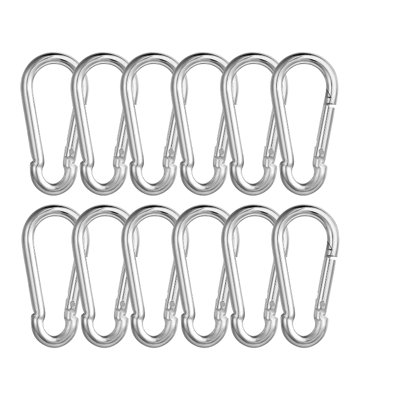 Generic Lot De 12 Mousquetons, Ne Rouillent Pas, Crochets D'Escalade Galvanisés,mousqueton Pour Porte-clés, Hamacs, Camping, Pêche, Auvents Etc - Publicité Generic Lot De 12 Mousquetons, Ne Rouillent Pas, Crochets D'Escalade Galvanisés,mousqueton Pour Porte-clés, Hamacs, Camping, Pêche, Auvents Etc - Publicité
