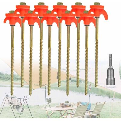 Vision 10 Pièces Piquets De Tente 21 Cm Sardines De Fixation Jardin Piquet Tente Sardine Tente Piquets De Tente Robustes Pour Camping Randonnée Voyage Pêche - Publicité Vision 10 Pièces Piquets De Tente 21 Cm Sardines De Fixation Jardin Piquet Tente Sardine Tente Piquets De Tente Robustes Pour Camping Randonnée Voyage Pêche - Publicité