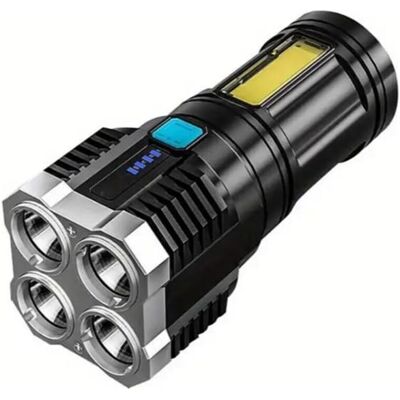 Melissa Lampe De Poche Led Super Lumineuse 10000 Lumens, 4 Modes D'Éclairage Et Lumière Latérale, Rechargeable Usb Avec Indicateur De Batterie, Ip44 Étanche. Portée 500 M, Pour Camping, Randonnée, Extérieur, - Publicité Melissa Lampe De Poche Led Super Lumineuse 10000 Lumens, 4 Modes D'Éclairage Et Lumière Latérale, Rechargeable Usb Avec Indicateur De Batterie, Ip44 Étanche. Portée 500 M, Pour Camping, Randonnée, Extérieur, - Publicité