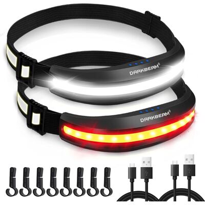 OEM Lampe Frontale Led Cob, Usb - C Rechargeable Lampe Torche Légère À Étanche Phare 230° À Lumière Rouge, Lampe De Travail Pour Casque - Entretien, Camping, Course À Pied, Pêche, Avec Clip - Publicité OEM Lampe Frontale Led Cob, Usb - C Rechargeable Lampe Torche Légère À Étanche Phare 230° À Lumière Rouge, Lampe De Travail Pour Casque - Entretien, Camping, Course À Pied, Pêche, Avec Clip - Publicité