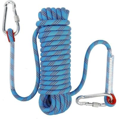 Scotch Corde D'Escalade Avec Mousqueton De Sécurité Statique 10mm Corde D'Alpinisme Polyester Sauvetage Pour Randonnée Alpinisme Montagne 10m.. Publicité Scotch Corde D'Escalade Avec Mousqueton De Sécurité Statique 10mm Corde D'Alpinisme Polyester Sauvetage Pour Randonnée Alpinisme Montagne 10m.. Publicité