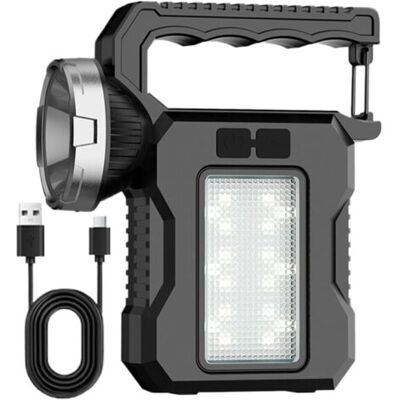 ABYSSE Lampe Torche Solaire Led Rechargeable, Lampe De Poche D'Extérieur Haute Puissance, Lanterne De Camping Multifonction Pour Randonnée, Voyage, Aventure Et Urgences, 8 X 3,5 X 13,5 Cm - Publicité ABYSSE Lampe Torche Solaire Led Rechargeable, Lampe De Poche D'Extérieur Haute Puissance, Lanterne De Camping Multifonction Pour Randonnée, Voyage, Aventure Et Urgences, 8 X 3,5 X 13,5 Cm - Publicité