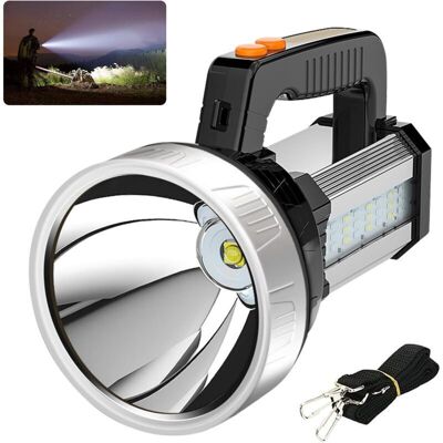 Scotch Lampe Torche Led Ultra Puissante Rechargeable, Lampe De Poche Rechargeable 8800mah, Portée De 500m, 5 Modes D'Éclairage, Ipx4, Ultra-portable Pour Camping, Vélo, Randonnée - Publicité Scotch Lampe Torche Led Ultra Puissante Rechargeable, Lampe De Poche Rechargeable 8800mah, Portée De 500m, 5 Modes D'Éclairage, Ipx4, Ultra-portable Pour Camping, Vélo, Randonnée - Publicité