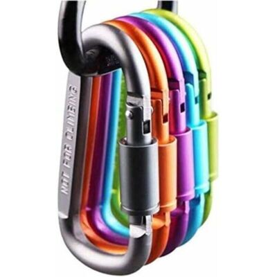 OEM Lot De 6 Mousquetons À Anneau En D Verrouillable En Aluminium Pour Camping, Voyage, Pêche, Randonnée.-crezuo - Publicité OEM Lot De 6 Mousquetons À Anneau En D Verrouillable En Aluminium Pour Camping, Voyage, Pêche, Randonnée.-crezuo - Publicité