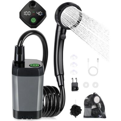 Melissa Houhence – Douche Portable Électrique Rechargeable – 6000mah – 4 Modes De Douche – Imperméable – Afficheur Intelligent – Pour Camping Et Randonnée - Publicité Melissa Houhence – Douche Portable Électrique Rechargeable – 6000mah – 4 Modes De Douche – Imperméable – Afficheur Intelligent – Pour Camping Et Randonnée - Publicité