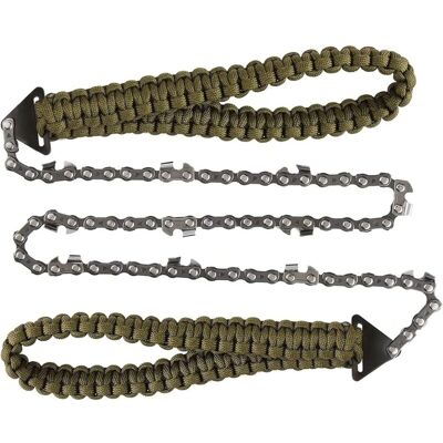 SANS MARQUE Tronçonneuse Pliante, Scie À Chaîne De Poche Avec Poignée En Paracord Scie À Main Chaîne Pliante Équipement De Survie En Plein Air Pour Camping Rando - Publicité SANS MARQUE Tronçonneuse Pliante, Scie À Chaîne De Poche Avec Poignée En Paracord Scie À Main Chaîne Pliante Équipement De Survie En Plein Air Pour Camping Rando - Publicité
