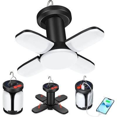 Vision Lanterne De Camping Led, Lampe Solaire Rechargeable Par Usb, Angle De Faisceau De 360°, Lampe De Camping Pliable, Lumière Sos, Pour La Randonnée Et La Lecture En Plein Air - Publicité Vision Lanterne De Camping Led, Lampe Solaire Rechargeable Par Usb, Angle De Faisceau De 360°, Lampe De Camping Pliable, Lumière Sos, Pour La Randonnée Et La Lecture En Plein Air - Publicité