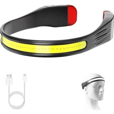 Vision Lampe Frontale Led Rechargeable Avec Faisceau Large De 230° Et Feu Arrière Rouge À 3 Modes D'Éclairage, Lampe Frontale Adulte Pour La Course À Pied - Noir - Publicité Vision Lampe Frontale Led Rechargeable Avec Faisceau Large De 230° Et Feu Arrière Rouge À 3 Modes D'Éclairage, Lampe Frontale Adulte Pour La Course À Pied - Noir - Publicité