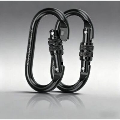 Vision Mousqueton D'Escalade, Porte-clés En Acier Allié (2 Pièces), Mousqueton Tactique À Ressort De 25 Kn (2500 Kg), Noir, Pour L'Alpinisme, La Balançoire Et L'Escalade. Publicité Vision Mousqueton D'Escalade, Porte-clés En Acier Allié (2 Pièces), Mousqueton Tactique À Ressort De 25 Kn (2500 Kg), Noir, Pour L'Alpinisme, La Balançoire Et L'Escalade. Publicité