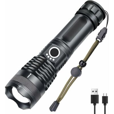 ABYSSE Lampe Torche Led Rechargeable 1000 Lumens – 5 Modes Ip65 Étanche – Zoom Télescopique – Pour Camping Et Randonnée - Xhp50 - Publicité ABYSSE Lampe Torche Led Rechargeable 1000 Lumens – 5 Modes Ip65 Étanche – Zoom Télescopique – Pour Camping Et Randonnée - Xhp50 - Publicité