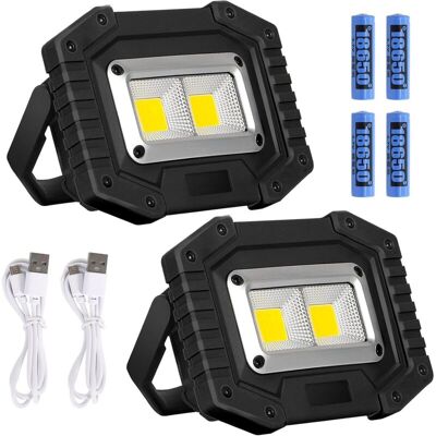 Melissa Projecteur Led Rechargeable 30w 2000lm Lampe De Sécurité 3 Modes De Camping Cob Lumière De Travail Étanche De Batterie Floodlight De Camping Pour La Pêche, Randonnée(2 Pièces,noir)… [classe Énergétiqu - Publicité Melissa Projecteur Led Rechargeable 30w 2000lm Lampe De Sécurité 3 Modes De Camping Cob Lumière De Travail Étanche De Batterie Floodlight De Camping Pour La Pêche, Randonnée(2 Pièces,noir)… [classe Énergétiqu - Publicité