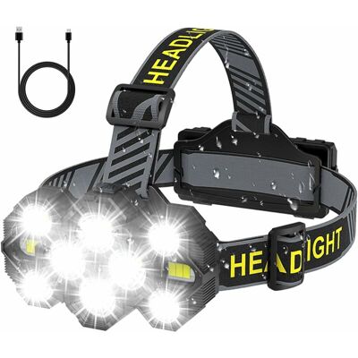 OEM Lampe Frontale Rechargeable - 2022 Améliorée 22000 Lumen 10 Led 10 Modes Super Brillante Lumineux Lampe Frontale Mains Libres Lampe De Poche Pour Camping Pêche Cyclisme Randonnée Étanche - Publicité OEM Lampe Frontale Rechargeable - 2022 Améliorée 22000 Lumen 10 Led 10 Modes Super Brillante Lumineux Lampe Frontale Mains Libres Lampe De Poche Pour Camping Pêche Cyclisme Randonnée Étanche - Publicité