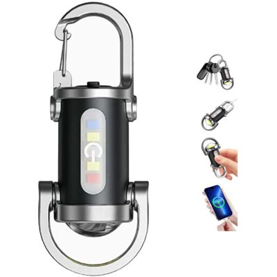 Scotch Lampe Torche Led Ultra Puissante Rechargeable Usb C, Auto Défense La Vie Étanche 7 Modes Lampe De Poche Porte Clés Camping Extérieur, Urgence, Pêche - Publicité Scotch Lampe Torche Led Ultra Puissante Rechargeable Usb C, Auto Défense La Vie Étanche 7 Modes Lampe De Poche Porte Clés Camping Extérieur, Urgence, Pêche - Publicité