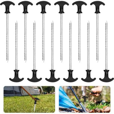 Vision Tigrezy 12 Pièces Piquets De Tente De Jardin Galvanisés Antirouille Piquets À Vis De Camping Piquets De Sol Sardines De Fixation Pour Camping Voyage Randonnée - Publicité Vision Tigrezy 12 Pièces Piquets De Tente De Jardin Galvanisés Antirouille Piquets À Vis De Camping Piquets De Sol Sardines De Fixation Pour Camping Voyage Randonnée - Publicité