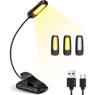 Vision Lampe De Lecture Led Rechargeable, 3 Modes De Luminosité X 3 Couleurs, Col Flexible À 360°, Lampe De Lecture Idéale Pour Lire Au Lit Ou En Voyage. Publicité Vision Lampe De Lecture Led Rechargeable, 3 Modes De Luminosité X 3 Couleurs, Col Flexible À 360°, Lampe De Lecture Idéale Pour Lire Au Lit Ou En Voyage. Publicité