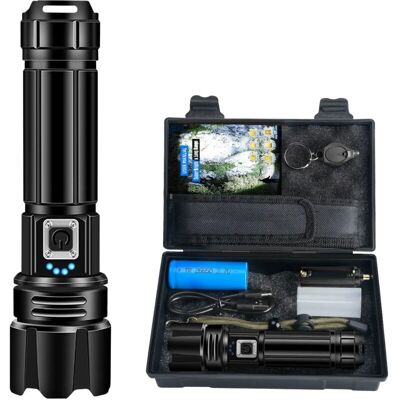URSUS Lampe Torche Led Ultra Puissante, 3 000 Lumens, Rechargeable, Étanche Ipx4, Lampe Torche Tactique Avec Led P70, 5 Modes, Zoomable, Pour Camping, Randonnée Et Urgences (aucune Pile Incluse) - Publicité URSUS Lampe Torche Led Ultra Puissante, 3 000 Lumens, Rechargeable, Étanche Ipx4, Lampe Torche Tactique Avec Led P70, 5 Modes, Zoomable, Pour Camping, Randonnée Et Urgences (aucune Pile Incluse) - Publicité